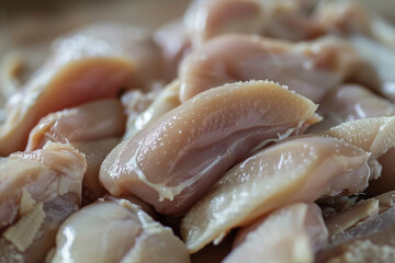Fototapeta na wymiar Fresh chicken meat ready for cooking emphasizing healthy protein choices
