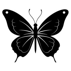 simple black butterfly  silhouette vector illustration