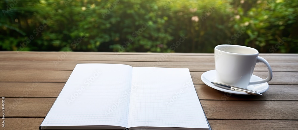 Poster an isolated copy space image of a book diary and pen with blank pages on a white background
