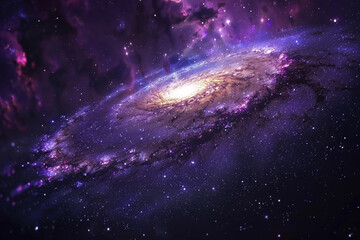 Fototapeta premium Galaxy in the shape of a unicorn star clusters and nebulae forming its majestic body 