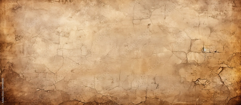 Leinwandbilder a vintage grunge background with crumpled and dirty paper sheet the old brown texture shows scratche