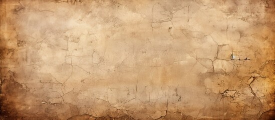 A vintage grunge background with crumpled and dirty paper sheet The old brown texture shows...