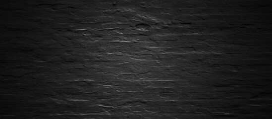 Black old brick wall urban Background or Texture