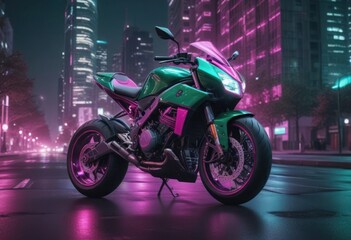 Unique close-up photo of a superbike in the building.