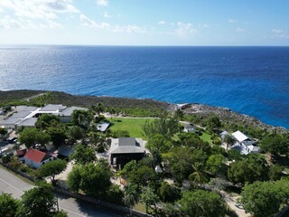 Pedro St James Savannah Grand Cayman Islands birds eye aerial perspective view lush greenery and...