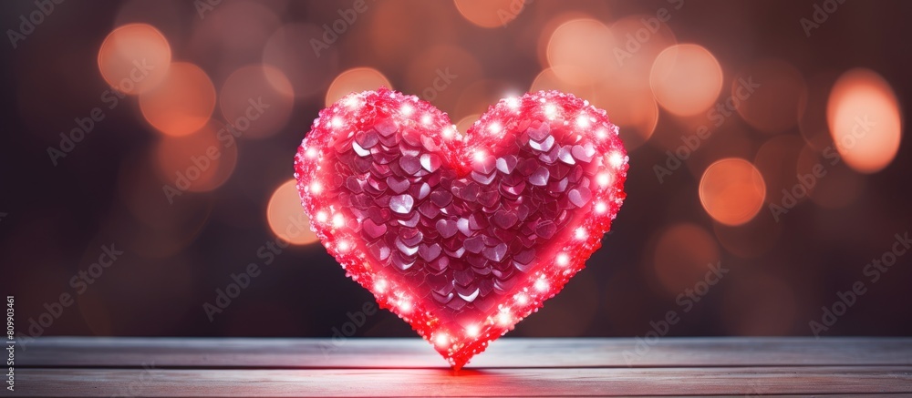 Aufkleber a beautiful heart shaped frame adorned with vibrant sequins it symbolizes love and is perfect for a 
