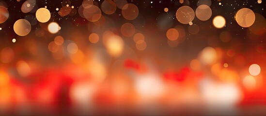 A festive Christmas background with a bokeh effect featuring an abstract design and a blank space for adding images or text. Creative banner. Copyspace image