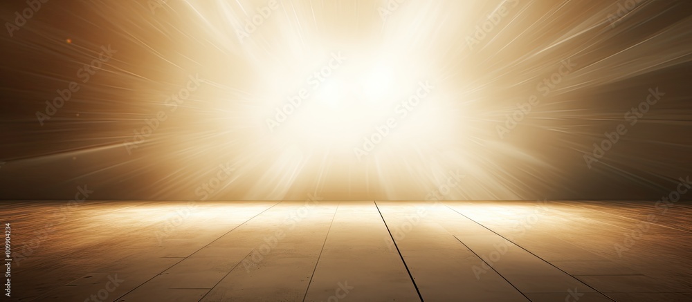 Poster unique sunlight background with a spotlight like reflection shining between the walls creating a cap