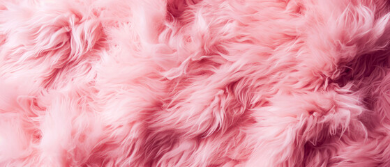 Pink Fluffy fur wool texture. Generative AI.