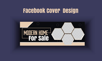Construction home repair social media and Facebook cover web banner template design