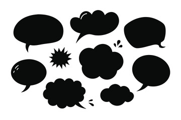 Comic speech bubble hand-drawn on a white background in the style of a doodle Vector illustration bubble chat, message element