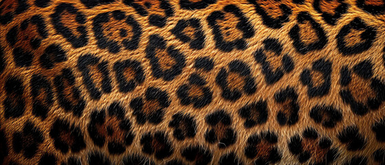 Leopard  fur skin texture. Wild Animal print. Trendy background. Generative ai
