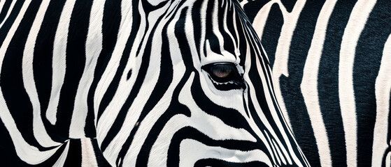 Zebra skin texture. Wild Animal print. Black and white stripes.Trendy abstract background....
