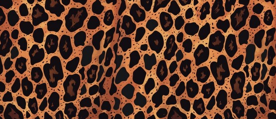The image is a close-up of a leopard's fur. The fur is a light brown color with black spots. The spots are various sizes and shapes.