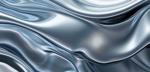 The image is a close-up of a silver satin fabric. The fabric is soft and luxurious, and it reflects the light beautifully. The image is very calming and relaxing.