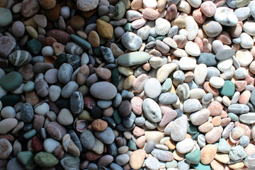 Pebble Texture Divided In Half By Sunlight Stock Photo For Backgrounds Or Wallpaper
