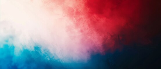 Fototapeta premium The image is a watercolor painting of a red, white, and blue American flag