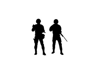 Police officer swat silhouette.