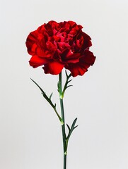 A striking deep red flower