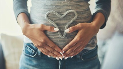 This expecting mother is glowing with joy! Her heart is full of love for her unborn child.