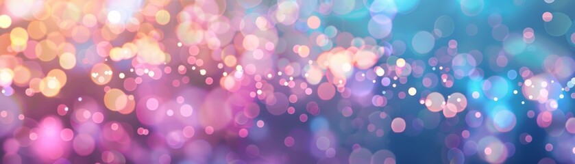 Obraz premium soft pastel bokeh lights, creating a dreamy and whimsical effect, perfect for nursery rooms or meditation spaces