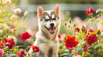 Fototapeta premium Happy puppy portrait