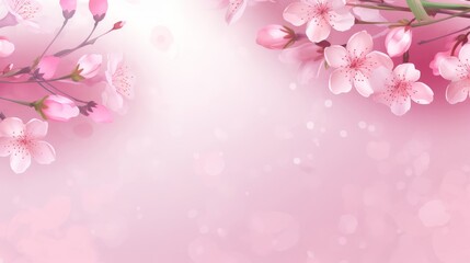 Fototapeta premium Develop a springthemed website banner showcasing the vibrant pink cherry blossoms inviting visitors to explore seasonal content.