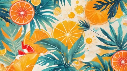 Colorful Kitesurfing Summer Scene Background Suitable for Summer Banner Background