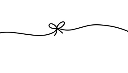 Doodle line art inspired by tangled thread illustration ribbon drawing that can be used for sticker, book, scrapbook, icon, decorative, e.t.c cute with black color