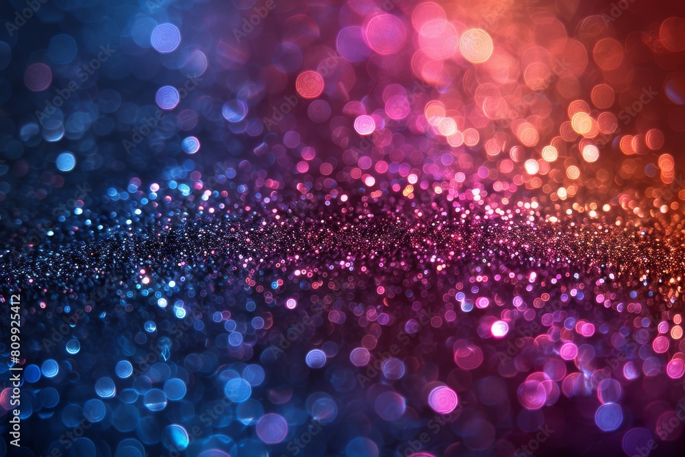 Poster the mesmerizing blur of sparkling blue and red lights creates an abstract bokeh background effect, p