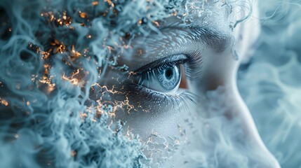 Design a promotional poster for a cyberneuron art exhibition