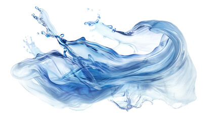 Obraz premium Water splash isolated, water waves on transparent background , cut out.