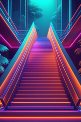 Neon Stairway