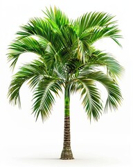 Fototapeta premium Photo of a realistic palm tree on a white background