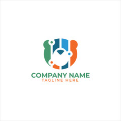 vector design monkey logo. logo template
