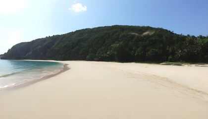 paradise beach with sky create with ai