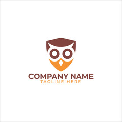 Owl logo design vector
