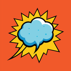 Comic bubble speech cartoon vector pop art