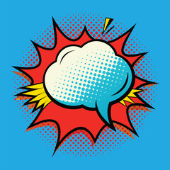 Comic bubble speech cartoon vector pop art