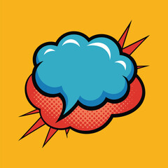 Comic bubble speech cartoon vector pop art