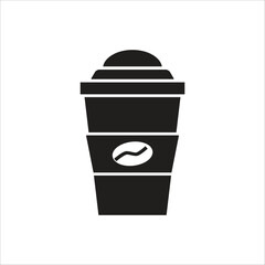 coffe paper cup vector icon line template