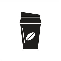 coffe paper cup vector icon line template