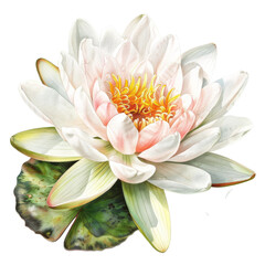 Water Lily on a transparent background.