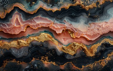 Obraz premium Marble texture with veins of gold glitter