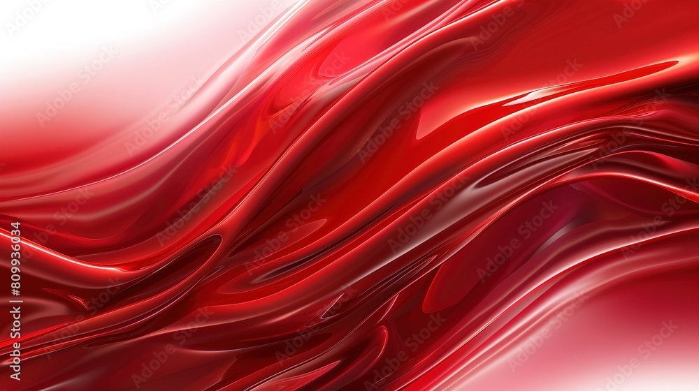 Poster elegant flowing red waves background, abstract flowing lines and curves creating a sensual visual ex