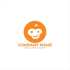 premium minimalism monkey vector logo icon illustration design
