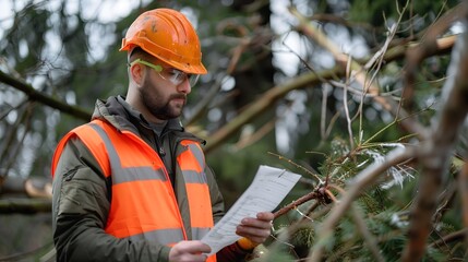 Damage Assessment Inspection by Insurance Professional After Tree Fall Incident