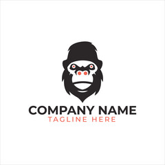 monkey logo blind See No Evil Emoji concept line editable vector,
