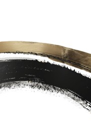 Fototapeta premium Detailed close-up of a striking black and white abstract painting with intricate lines and shapes