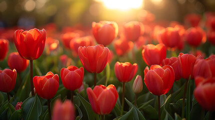 Obraz premium tulips in the garden